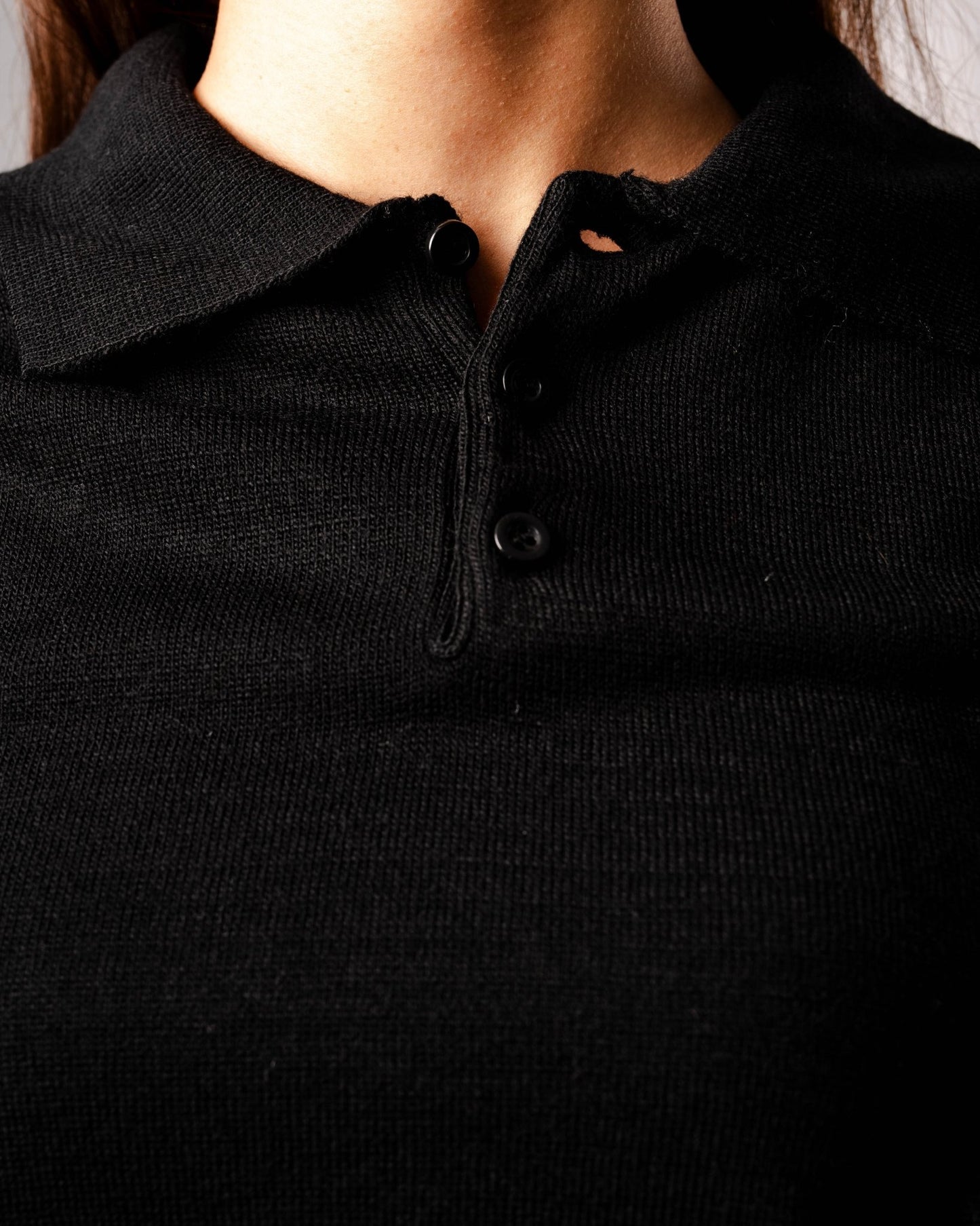 Knitted Polo Sweatshirt - ThebasiclookInternational