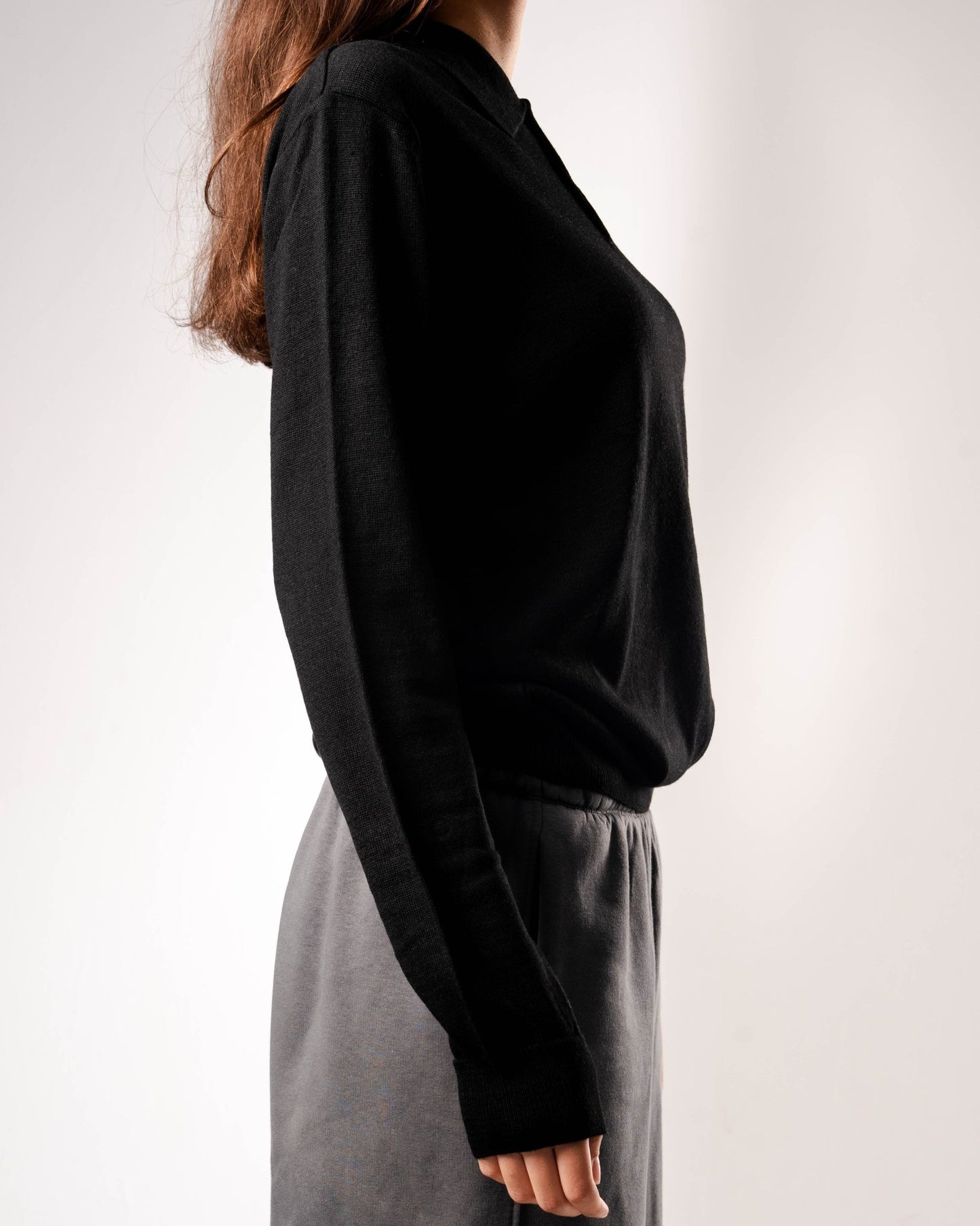 Knitted Polo Sweatshirt - ThebasiclookInternational