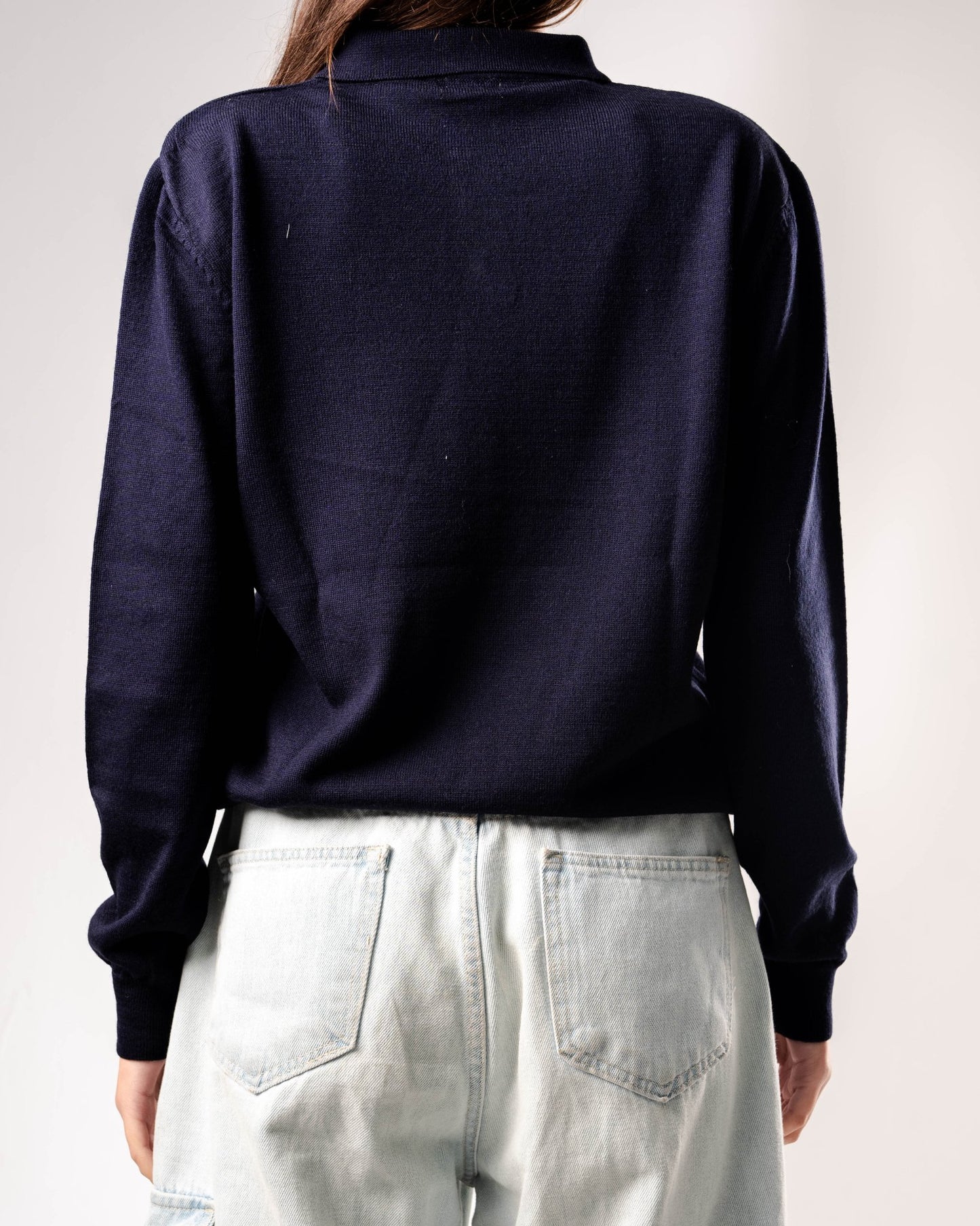 Knitted Polo Sweatshirt - ThebasiclookInternational