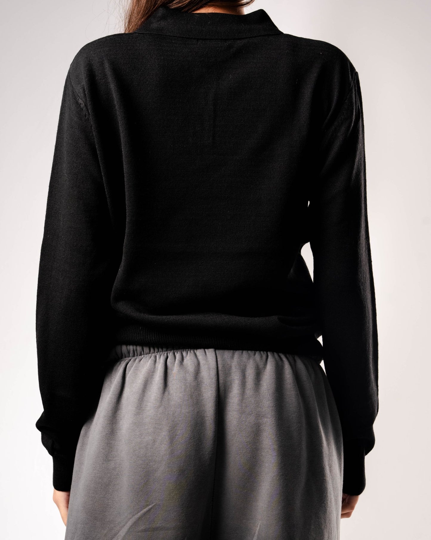 Knitted Polo Sweatshirt - ThebasiclookInternational