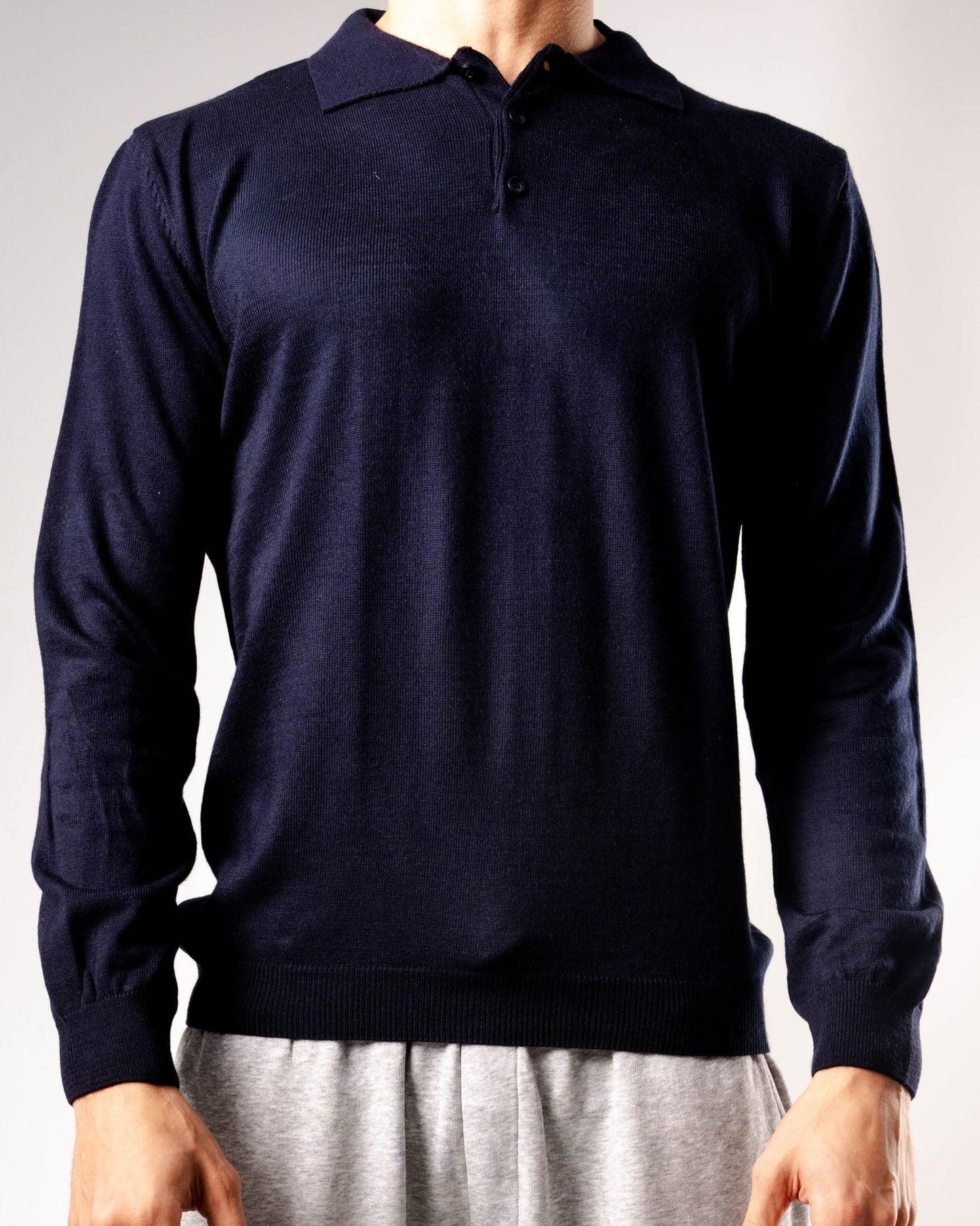 Knitted Polo Sweatshirt - ThebasiclookInternational
