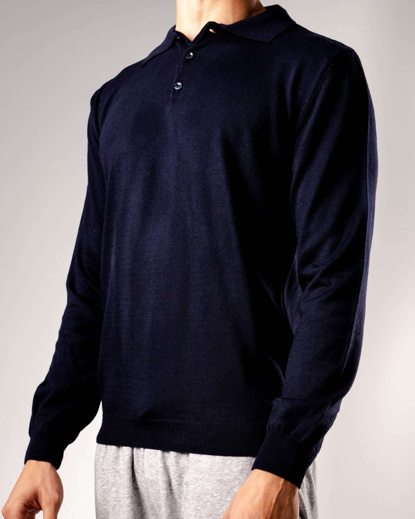 Knitted Polo Sweatshirt - ThebasiclookInternational