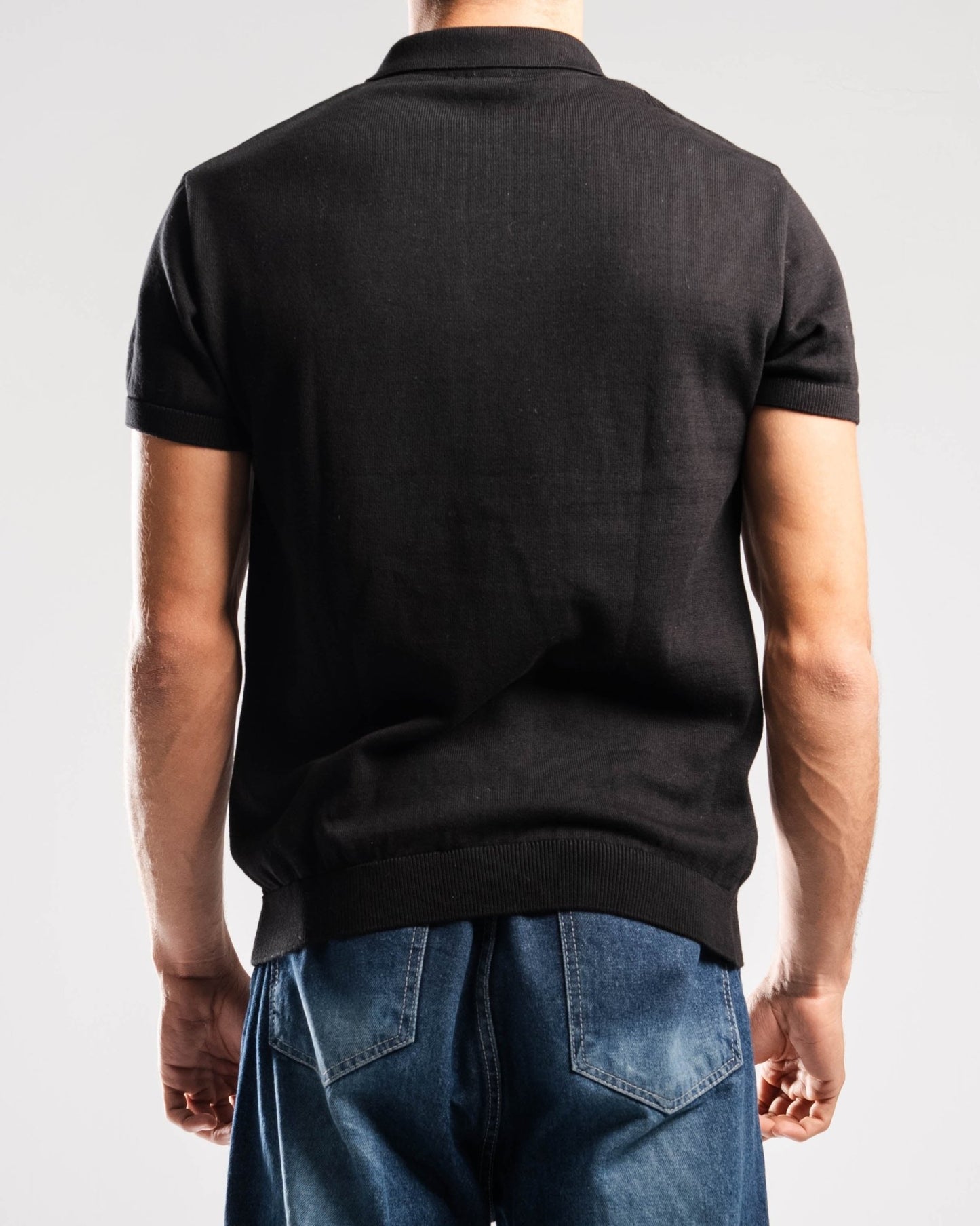 Knitted Quarter Zip Polo T-Shirt - ThebasiclookInternational