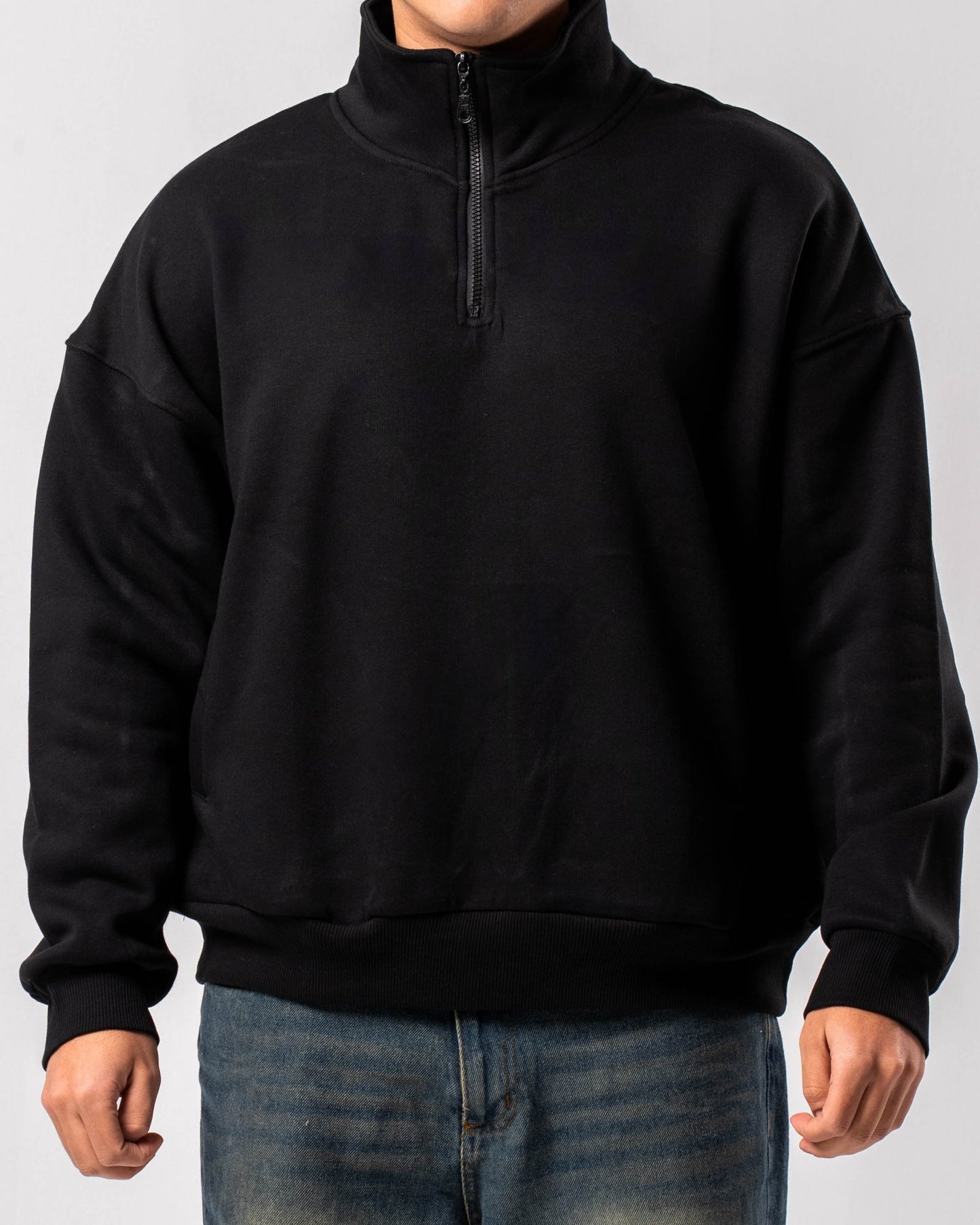 Quarter Zip Sweatshirt - ThebasiclookInternational