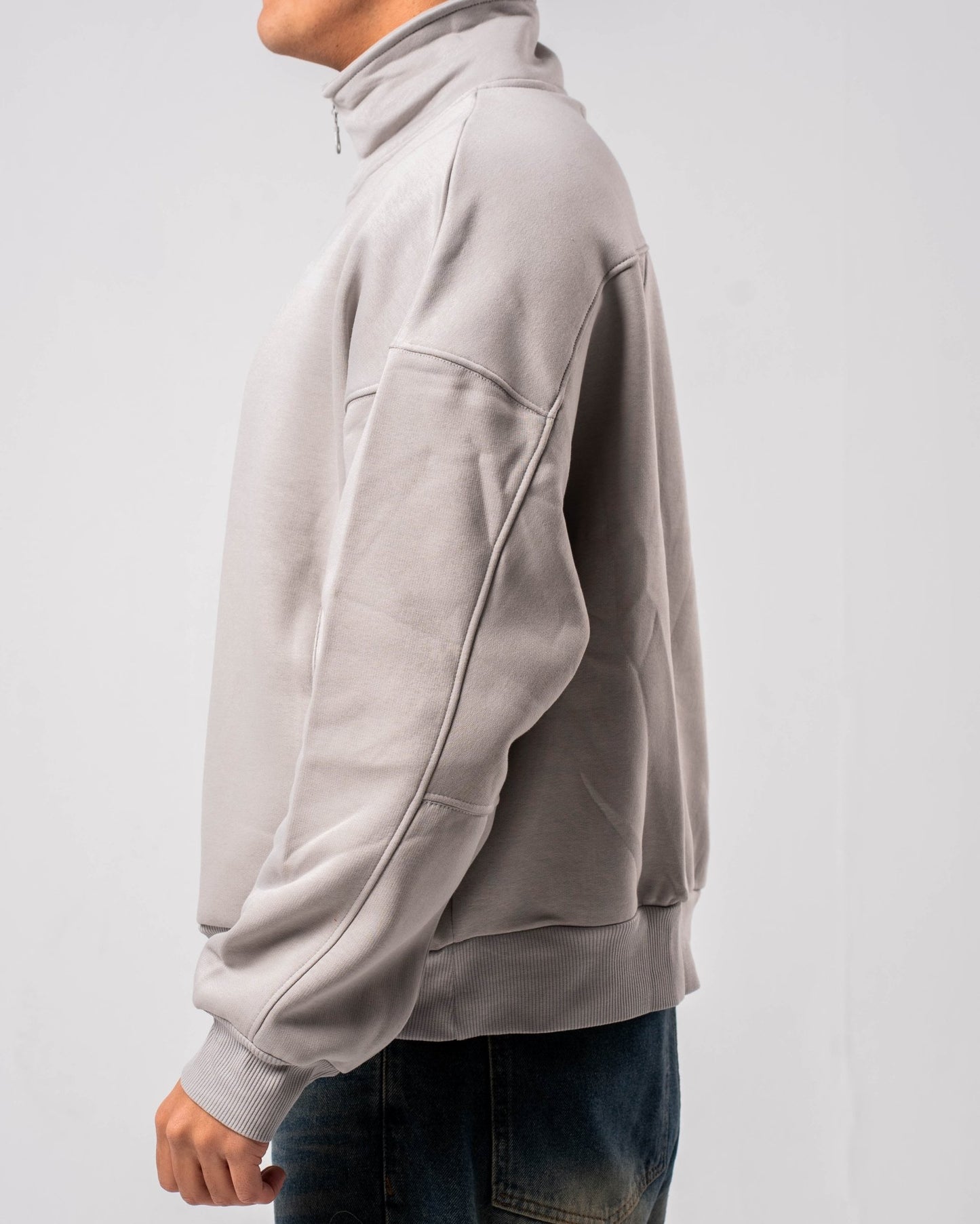 Quarter Zip Sweatshirt - ThebasiclookInternational