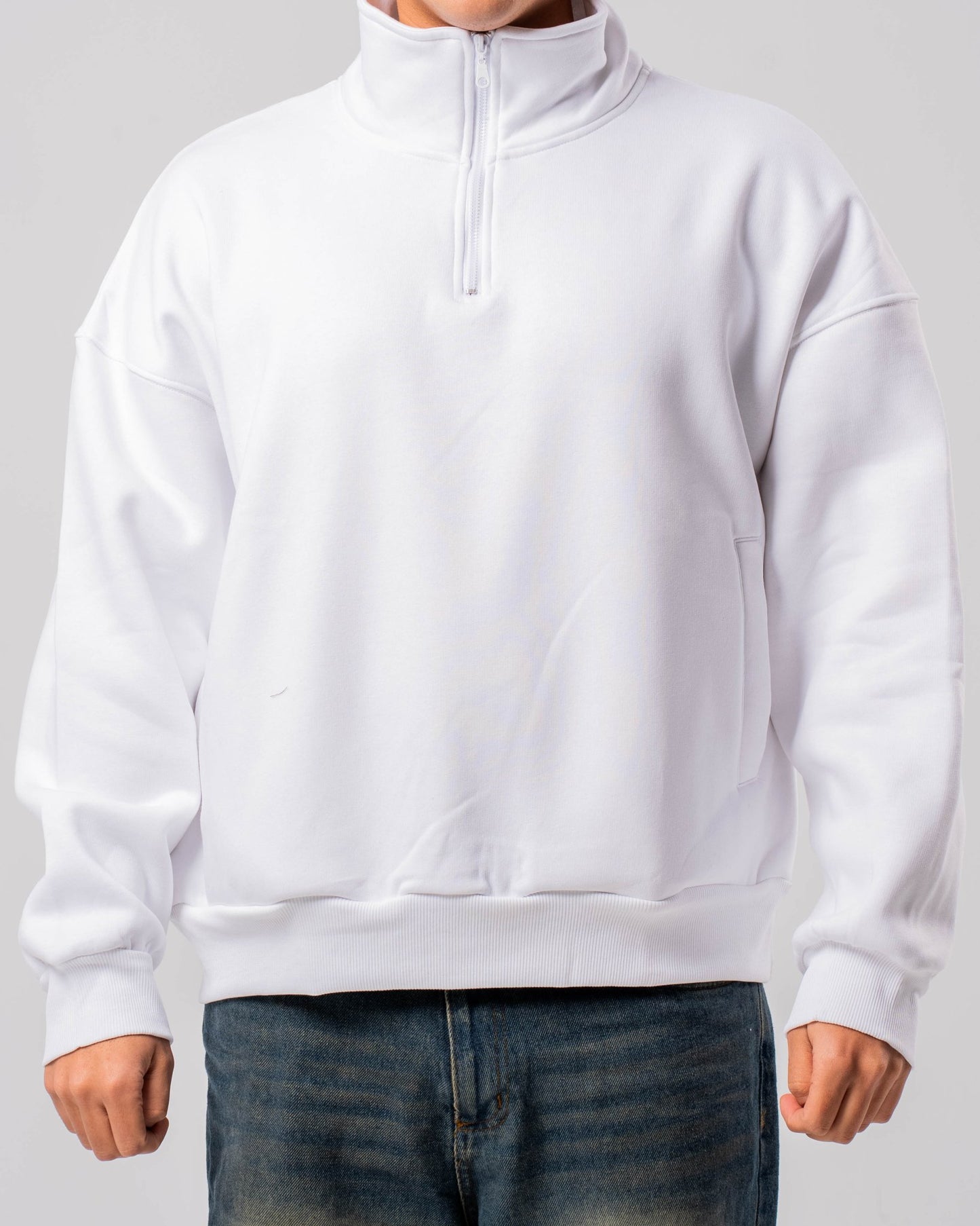 Quarter Zip Sweatshirt - ThebasiclookInternational