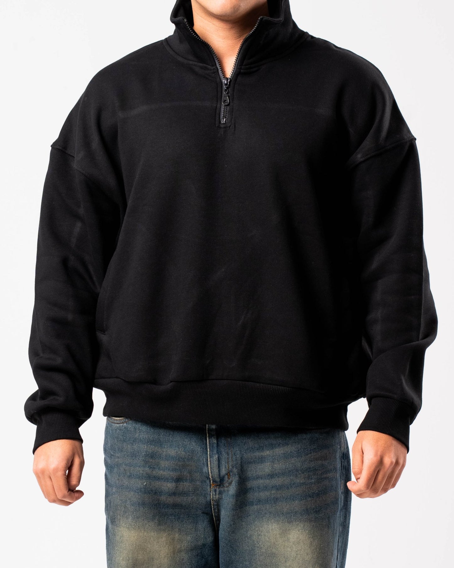Quarter Zip Sweatshirt - ThebasiclookInternational