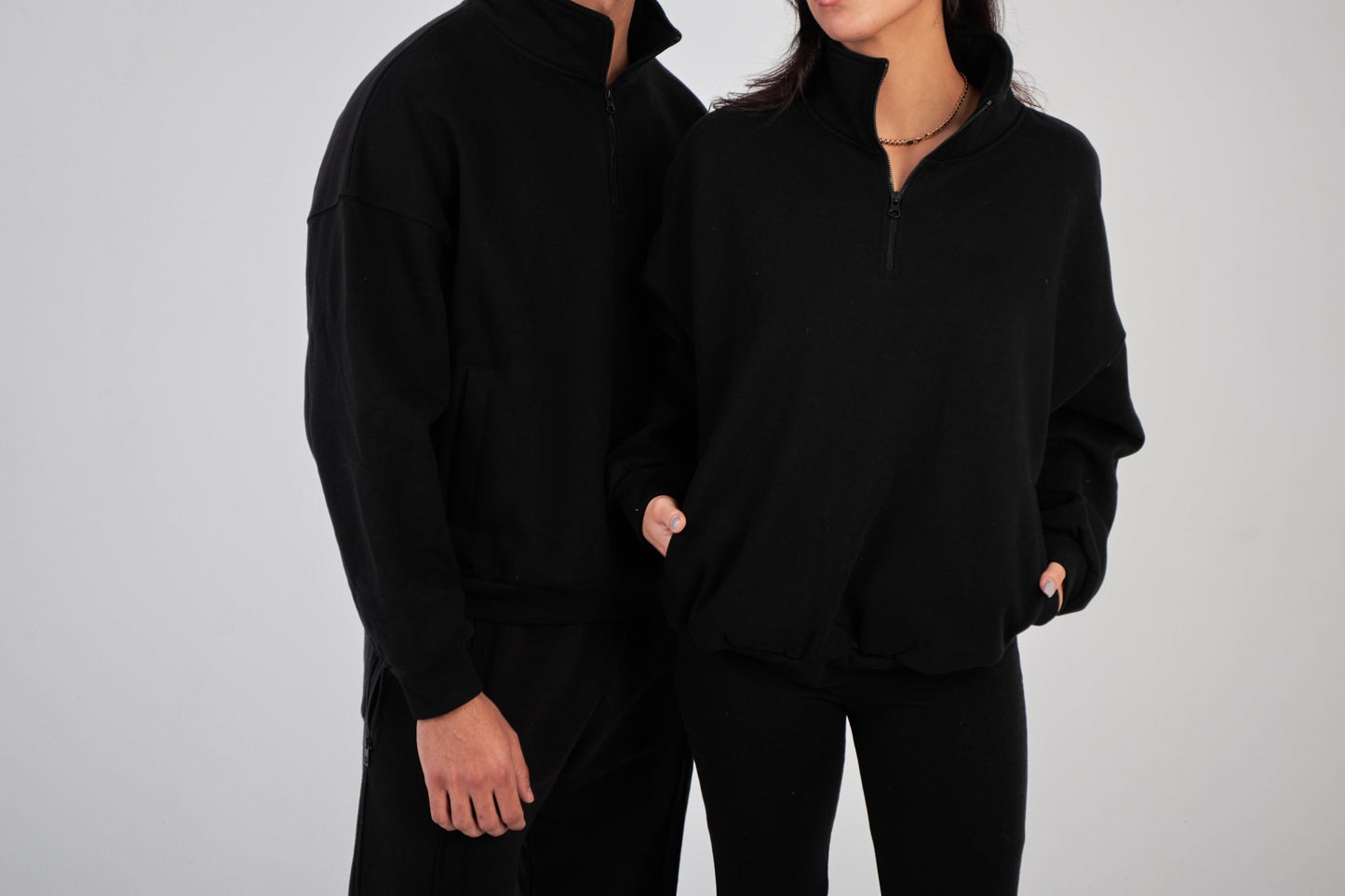 Zipper Neck oversized Sweater - ThebasiclookInternational