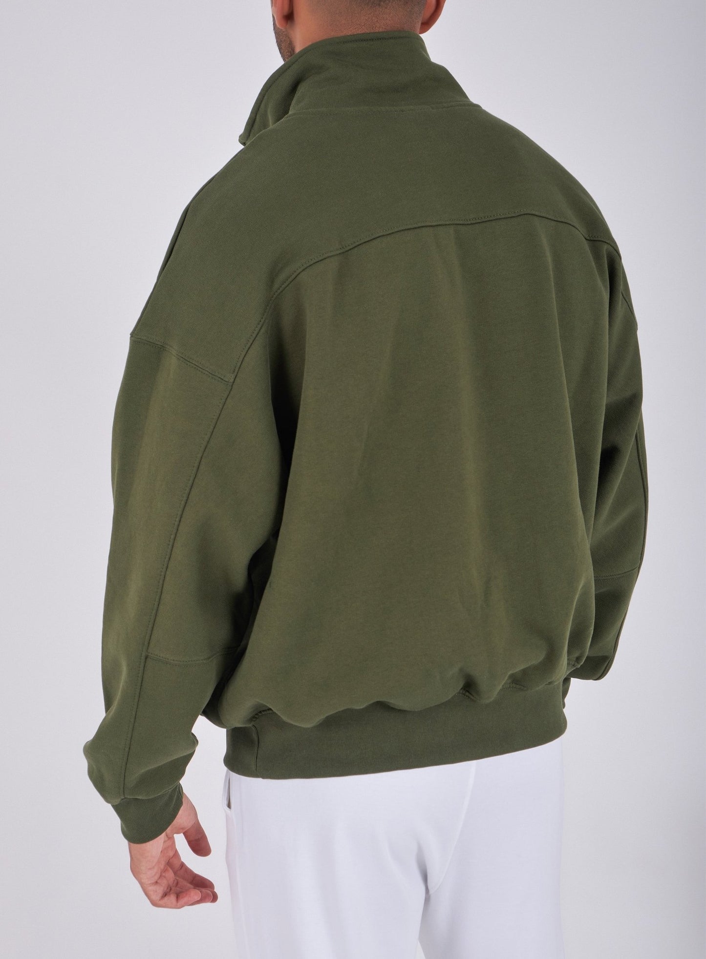 Zipper Neck oversized Sweater - ThebasiclookInternational