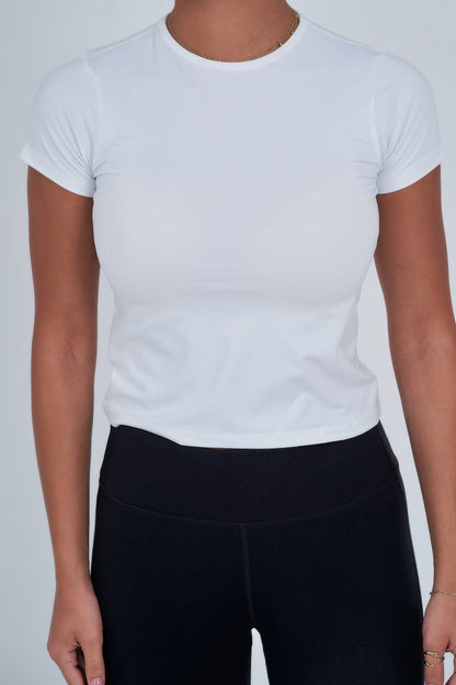 Microfiber Fitted Half Sleeve Top - ThebasiclookInternational