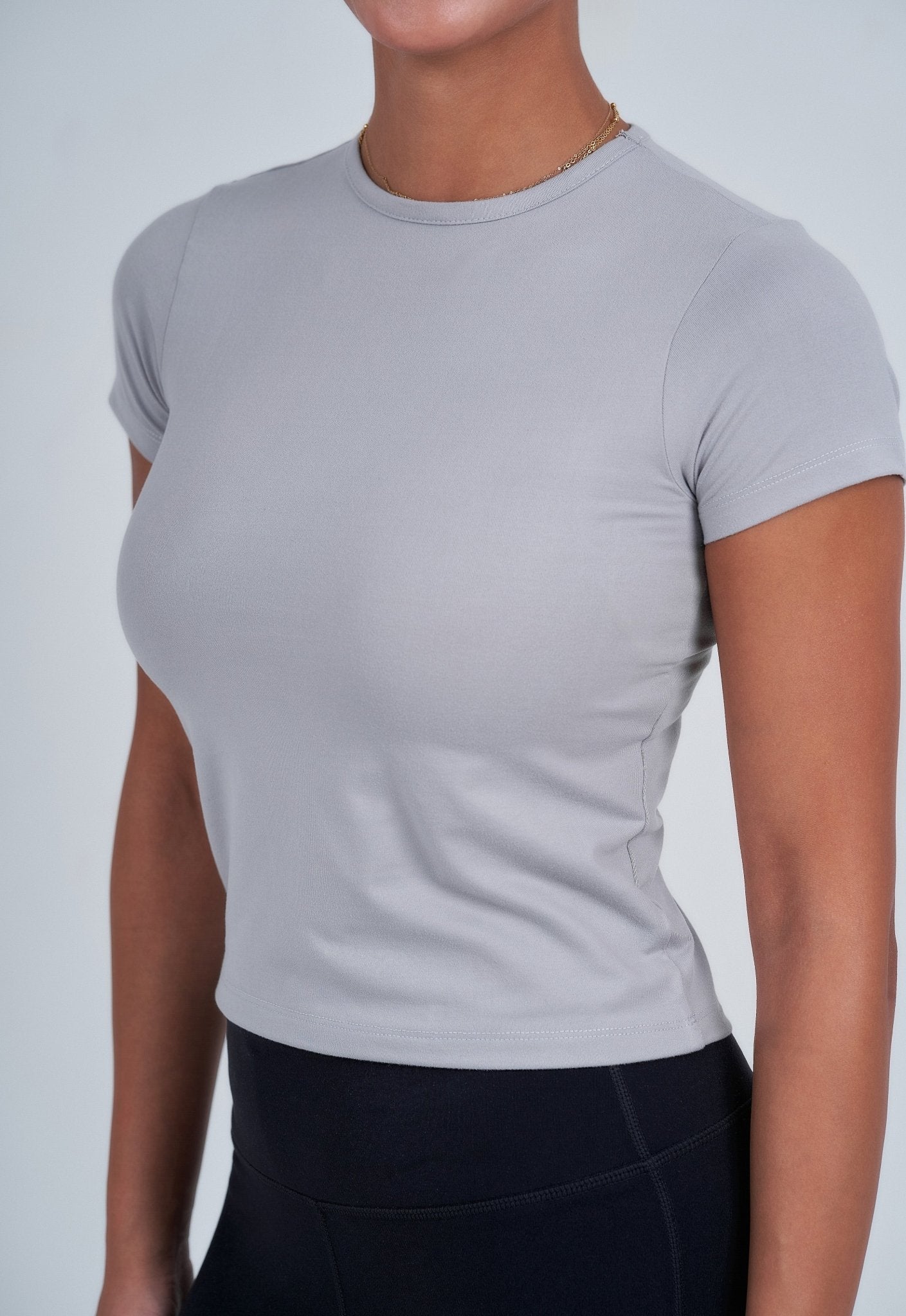 Microfiber Fitted Half Sleeve Top - ThebasiclookInternational