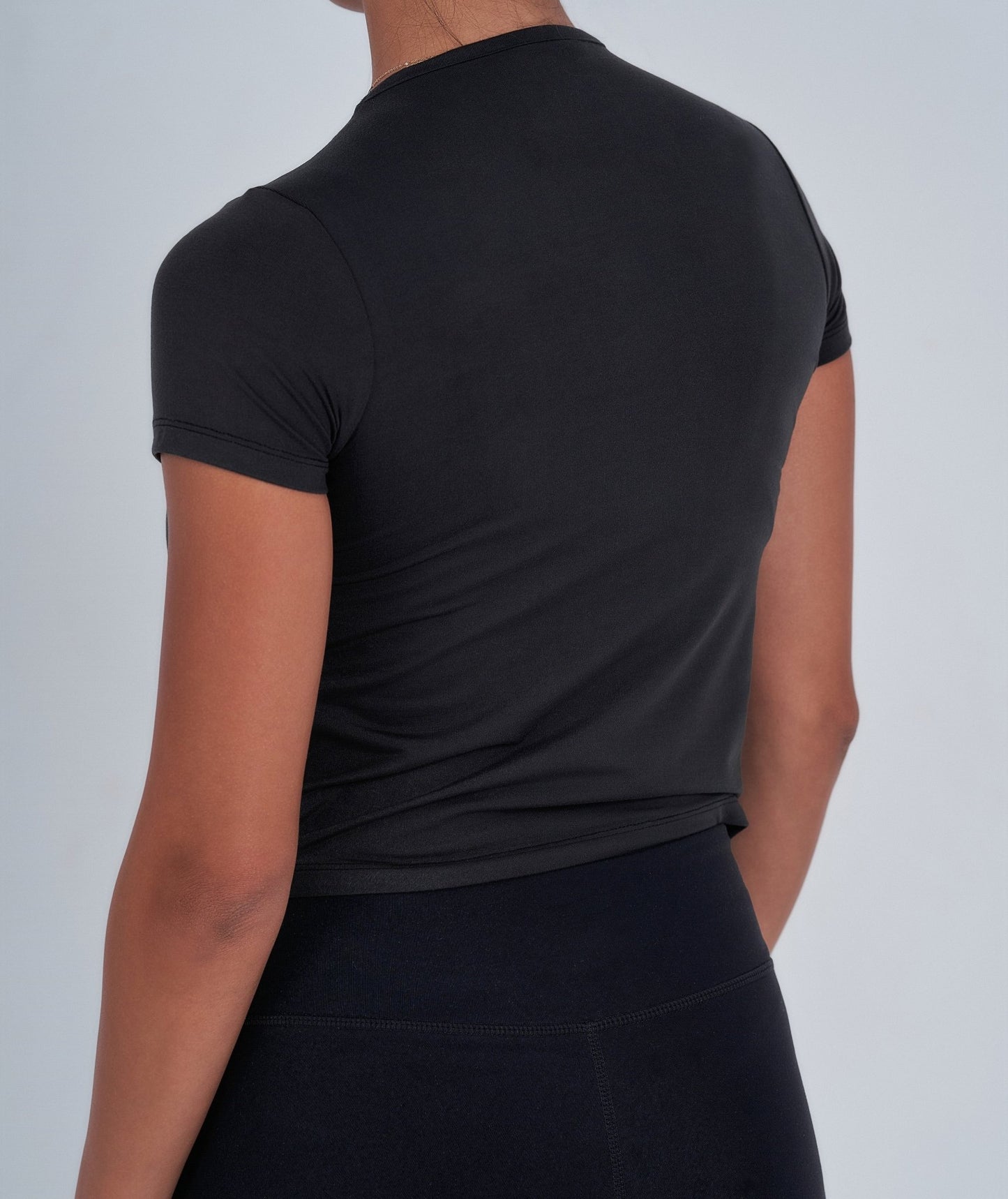 Microfiber Fitted Half Sleeve Top - ThebasiclookInternational