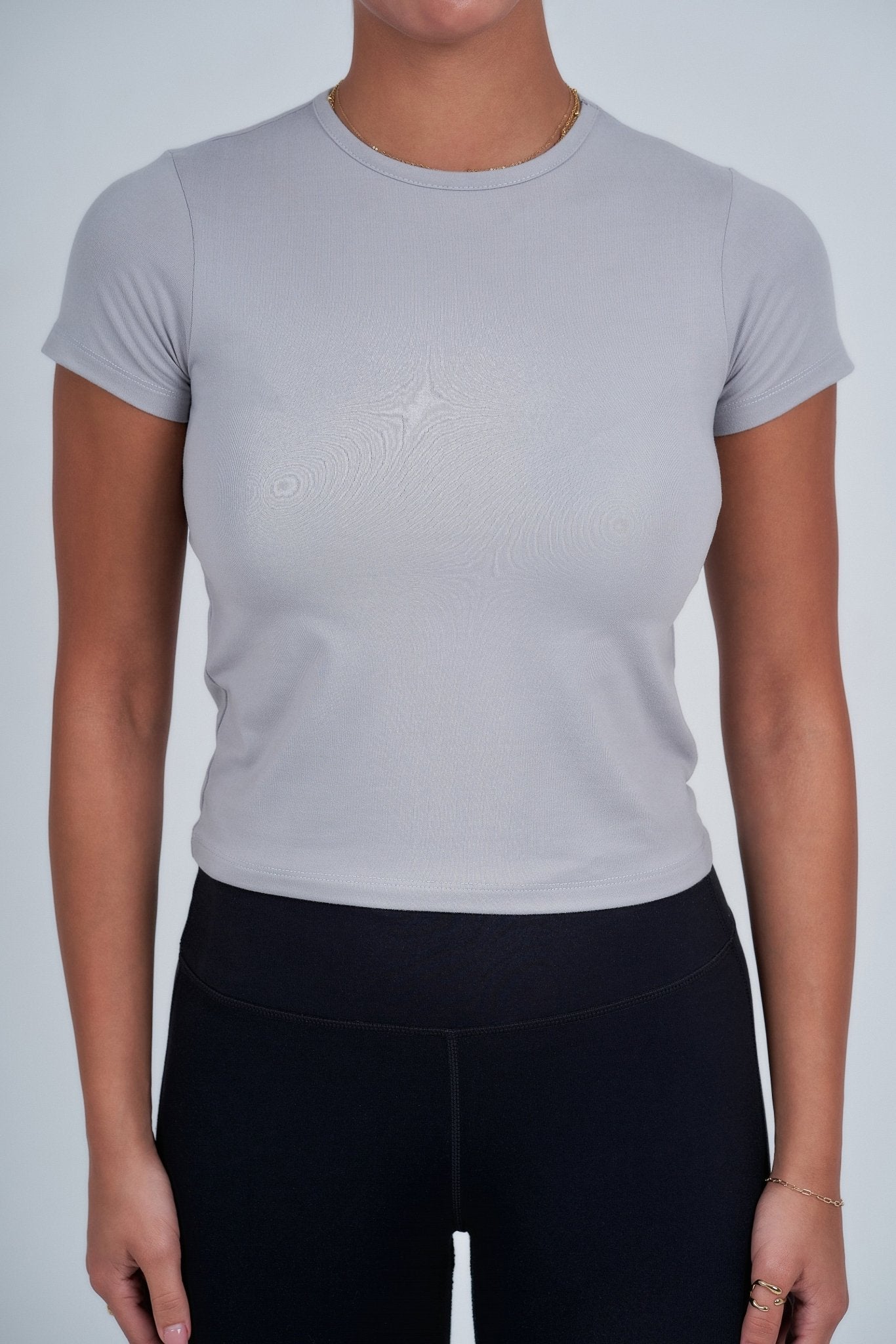 Microfiber Fitted Half Sleeve Top - ThebasiclookInternational