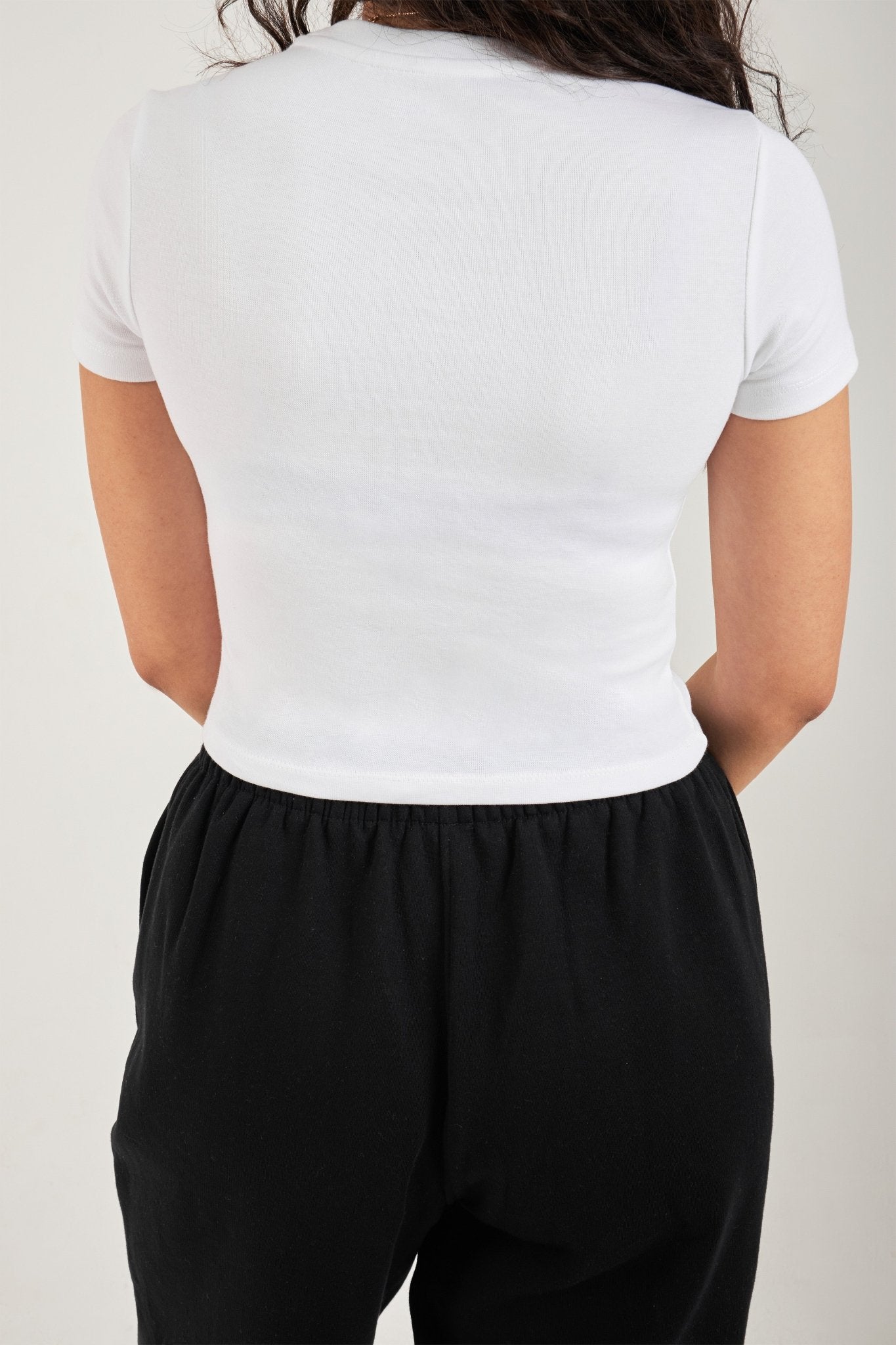 Ribbed Fitted Half Sleeve Top - ThebasiclookInternational