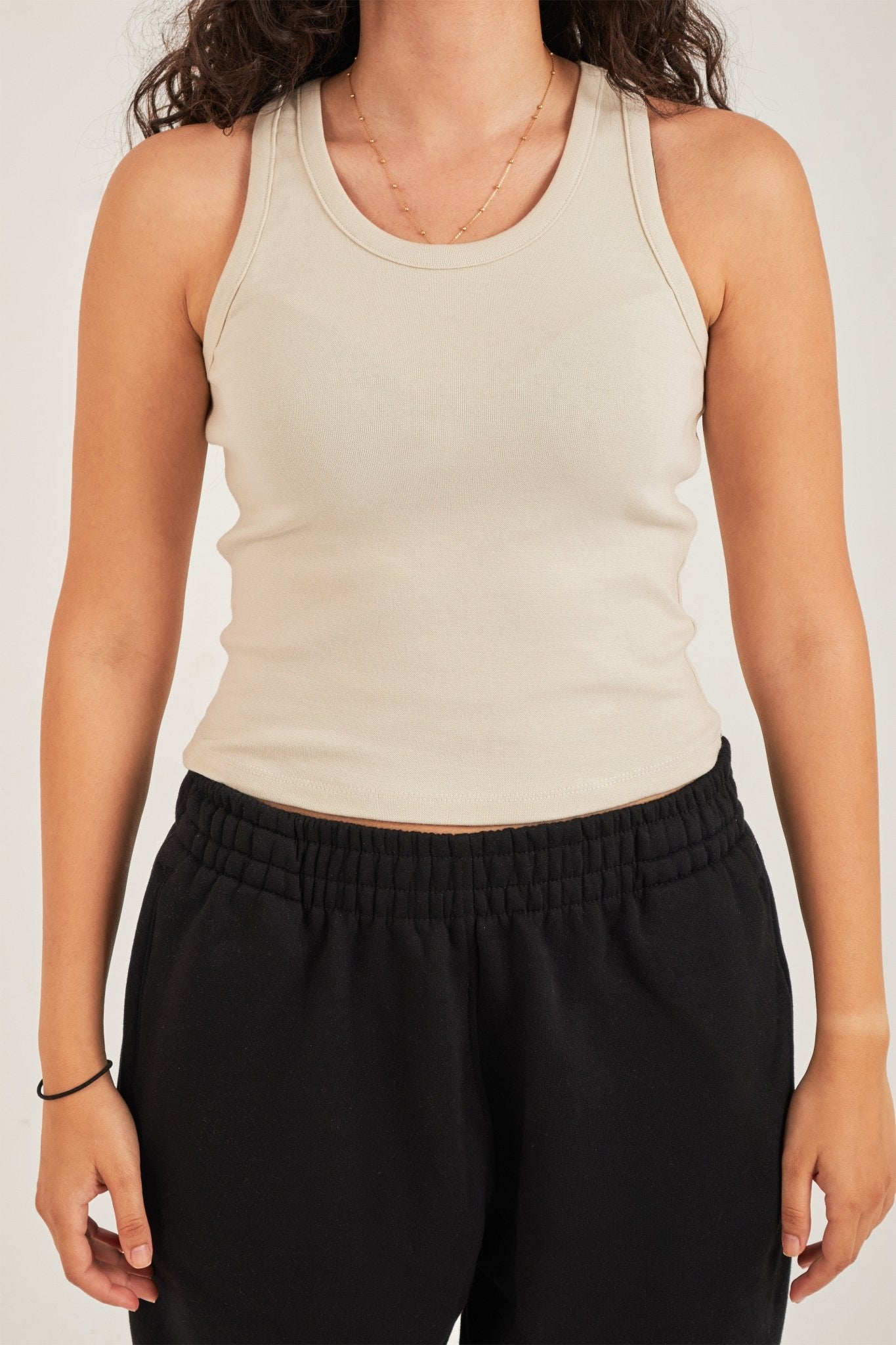 Ribbed Thick Strap Basic Top - ThebasiclookInternational