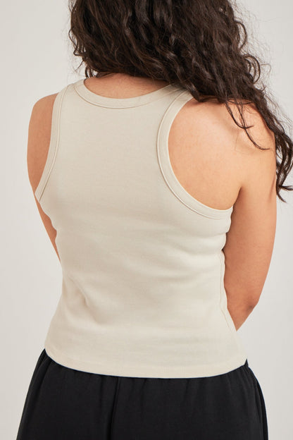 Ribbed Thick Strap Basic Top - ThebasiclookInternational